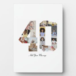 Zahl 40 FotoCollage Fotoplatte