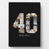 Zahl 40 FotoCollage Fotoplatte (Vorderseite)