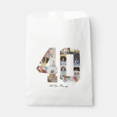 Zahl 40 FotoCollage Geschenktütchen (Vorderseite)