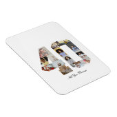 Zahl 40 FotoCollage Magnet (Rechte Seite)