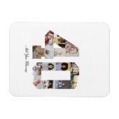 Zahl 40 FotoCollage Magnet (Horizontal)