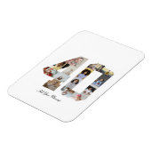 Zahl 40 FotoCollage Magnet (Linke Seite)