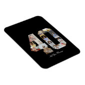 Zahl 40 FotoCollage Magnet (Rechte Seite)
