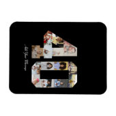 Zahl 40 FotoCollage Magnet (Horizontal)