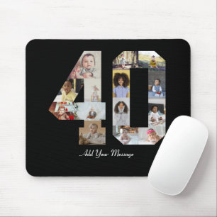 Zahl 40 FotoCollage Mousepad