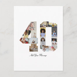 Zahl 40 FotoCollage Postkarte