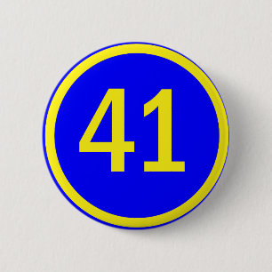 Zahl 41 in einem Kreis Button