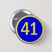 Zahl 41 in einem Kreis Button (Vorne & Hinten)
