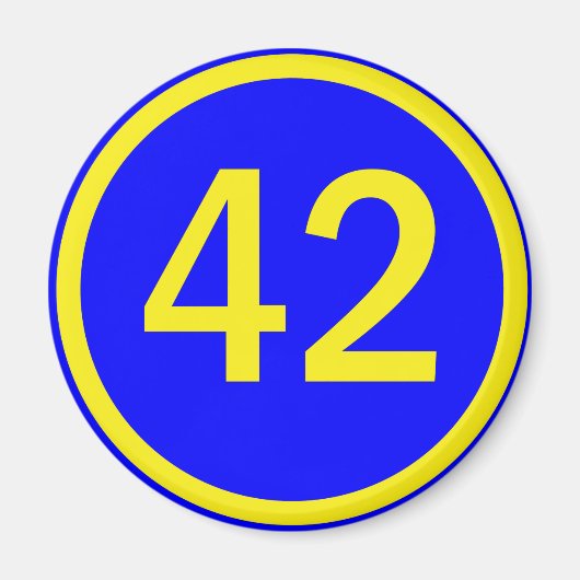 Zahl, 42, in einem Kreis Magnet (Vorne)