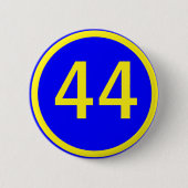Zahl, 44, in einem Kreis Button (Vorderseite)