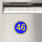 Zahl, 46, in einem Kreis Magnet (In Situ (Geschirrspüler))