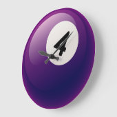 Zahl 4 Billiardstühle Große Wanduhr (Winkel)