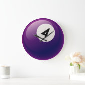 Zahl 4 Billiardstühle Große Wanduhr (Zuhause)