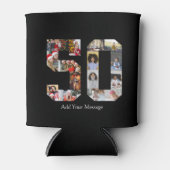 Zahl 50 FotoCollage Dosenkühler (Vorderseite)