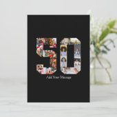 Zahl 50 FotoCollage Feiertagskarte (Stehend Vorderseite)