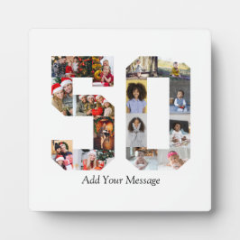 Zahl 50 FotoCollage Fotoplatte