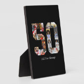 Zahl 50 FotoCollage Fotoplatte (Seite)