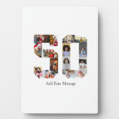 Zahl 50 FotoCollage Fotoplatte (Vorderseite)