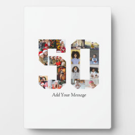 Zahl 50 FotoCollage Fotoplatte