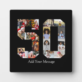 Zahl 50 FotoCollage Fotoplatte