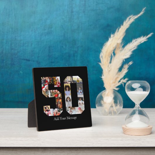 Zahl 50 FotoCollage Fotoplatte (InSitu)