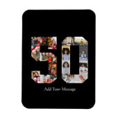 Zahl 50 FotoCollage Magnet (Vertikal)