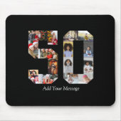 Zahl 50 FotoCollage Mousepad (Vorne)