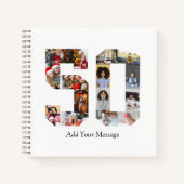 Zahl 50 FotoCollage Notizblock (Vorderseite)