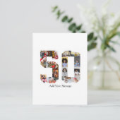 Zahl 50 FotoCollage Postkarte (Stehend Vorderseite)