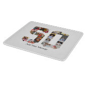 Zahl 50 FotoCollage Schneidebrett (Ecke)