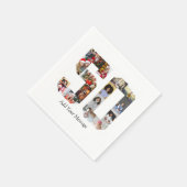 Zahl 50 FotoCollage Serviette (Ecke)