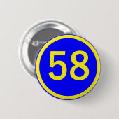Zahl, 58, in einem Kreis Button (Vorne & Hinten)