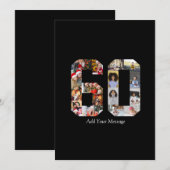 Zahl 60 FotoCollage Ankündigung (Vorne/Hinten)