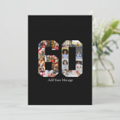 Zahl 60 FotoCollage Ankündigung (Stehend Vorderseite)