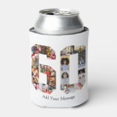 Zahl 60 FotoCollage Dosenkühler (Kanne Vorderseite)