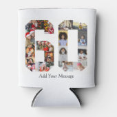 Zahl 60 FotoCollage Dosenkühler (Vorderseite)