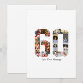 Zahl 60 FotoCollage Feiertagskarte (Vorne/Hinten)