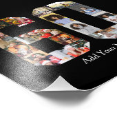 Zahl 60 FotoCollage Fotodruck (Ecke)