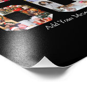 Zahl 60 FotoCollage Fotodruck (Ecke)