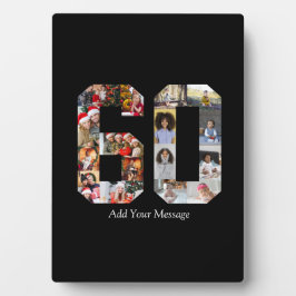 Zahl 60 FotoCollage Fotoplatte