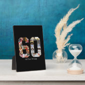 Zahl 60 FotoCollage Fotoplatte (Seite)