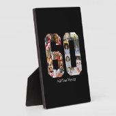 Zahl 60 FotoCollage Fotoplatte (Seite)