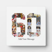 Zahl 60 FotoCollage Fotoplatte (Vorderseite)