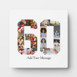 Zahl 60 FotoCollage Fotoplatte