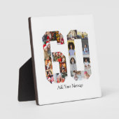 Zahl 60 FotoCollage Fotoplatte (Vorderseite)