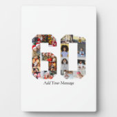 Zahl 60 FotoCollage Fotoplatte (Vorderseite)