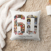 Zahl 60 FotoCollage Kissen (Decke)