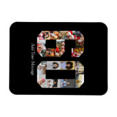 Zahl 60 FotoCollage Magnet (Horizontal)