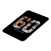 Zahl 60 FotoCollage Magnet (Linke Seite)