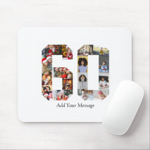 Zahl 60 FotoCollage Mousepad